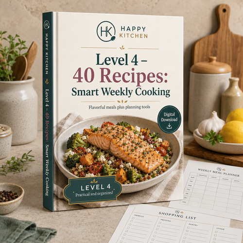 Happy Kitchen – Level 4: Smart Weekly Cooking | 40 Recipes