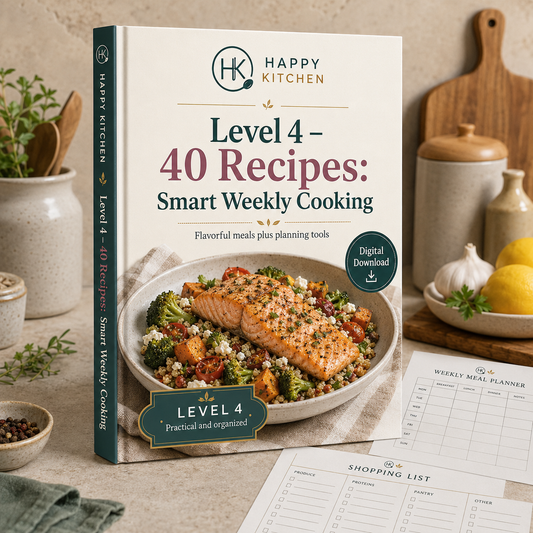 Happy Kitchen – Level 4: Smart Weekly Cooking | 40 Recipes